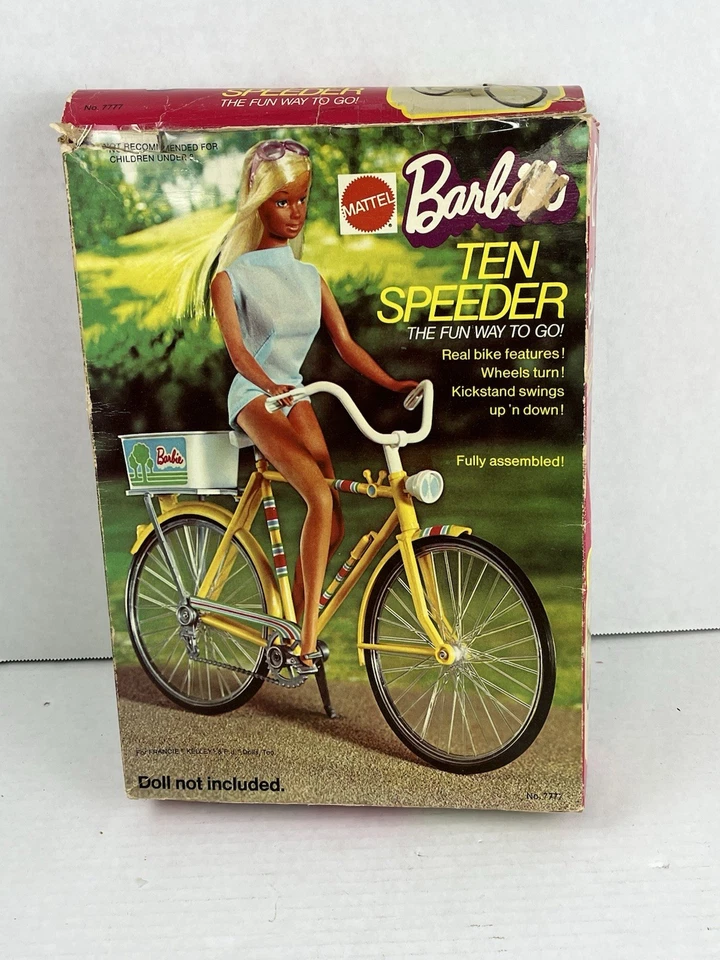 Bicicleta de colección Barbie 1973 bicicleta de 10 velocidades Mattel #7777 caja original Foto 3 de 4