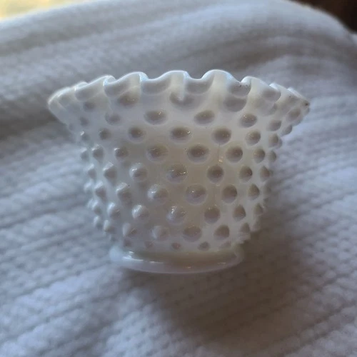 Fenton Hobnail Vintage Bowl Milkglass  Sauce/Mayo Jelly Farmhouse Replacement 4"