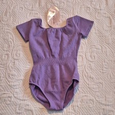 Revolution dancewear girls medium cotton blend purple leotard NWT