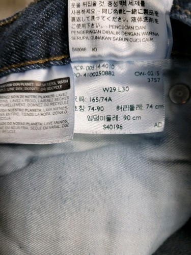 Levi's 514 Jeans Boys Size 18 Regular 29x30 Straight Leg Dark Denim - Picture 2 of 9
