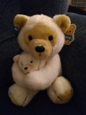 1986 Vintage Dakin Mama  Baby White Bear  30-2270 Excellent Condition