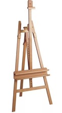 LARGE WOODEN ARTISTS EASEL, BEECH vintage 1980s - Mabef Lyre A-Frame M/11, VGC 