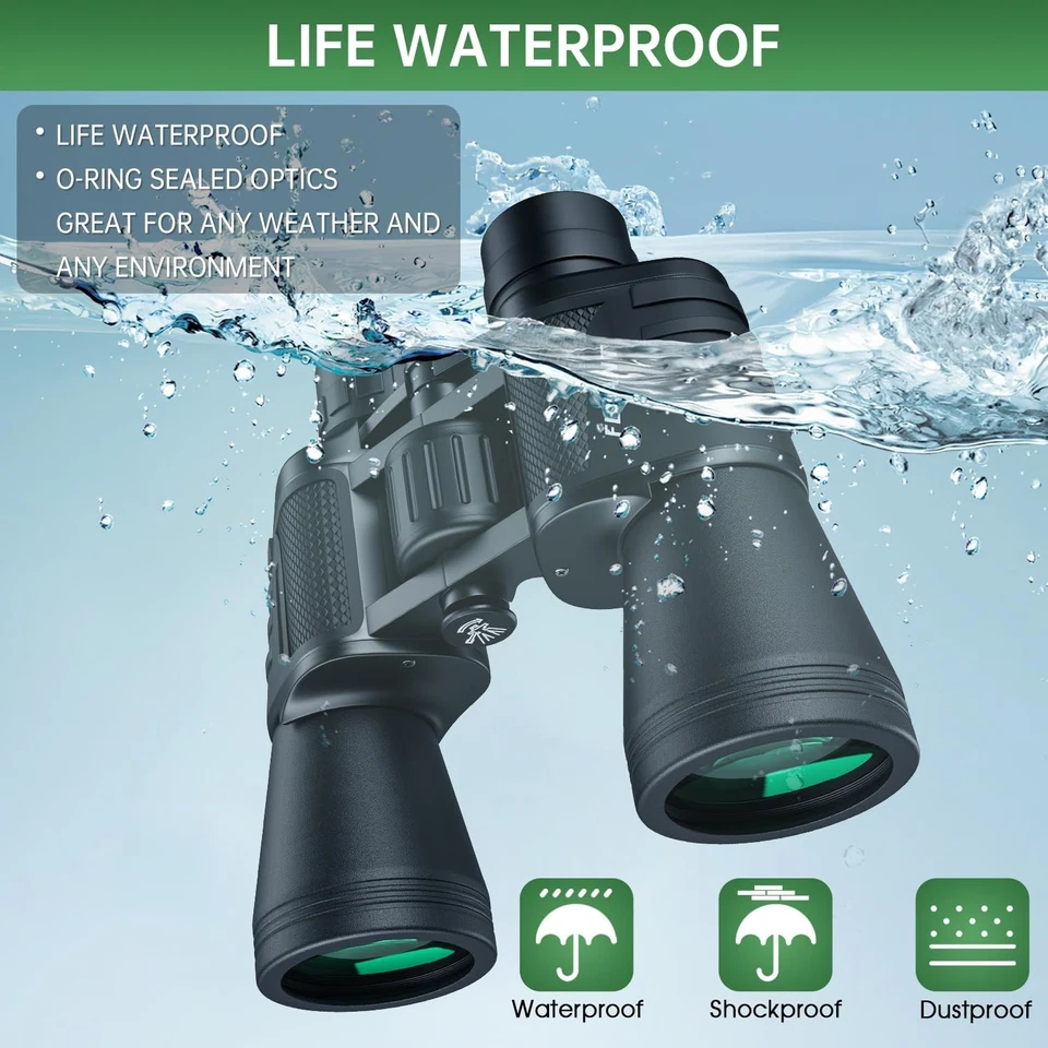 20x50 High Powered Binoculars for Adults, Waterproof Compact Binoculars with ... - Image 3 of 4