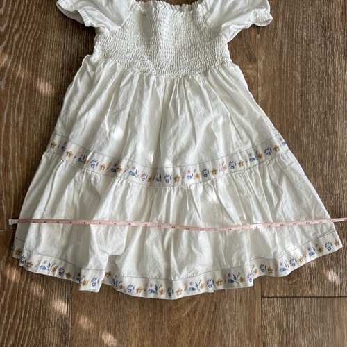 Rachel Zoe Dress Girls 7 Cottagecore Boho Farmcore Countrycore White Flower Trim - Picture 12 of 12
