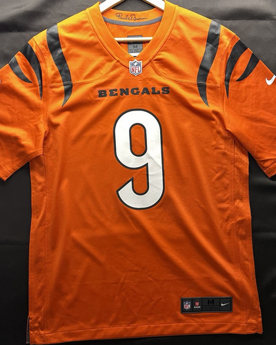 Nike NFL Cincinnati Bengals Joe Burrow #9 Orange Jersey Medium