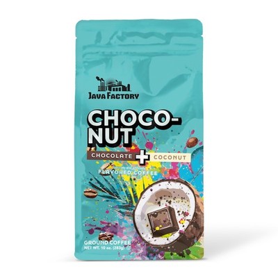 Choconut Chocolate Coconut Ground Coffee 10 oz Bag 100 Arabica Beans