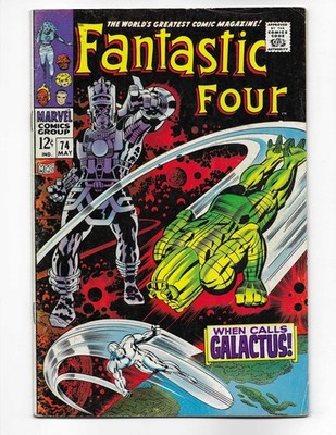 Fantastic Four 74 1968 Marvel Comics VG+ 4.5 Silver Surfer Galactus Thing