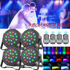Rechargeable Battery Par Light 18LED RGB DMX DJ Disco Stage Lighting with Remote