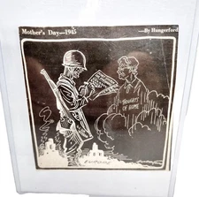 Cy Hungerford 3" X 3" Mothers Day 1945 Illustration Art Cartoon Clipping