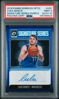 2018 PANINI DONRUSS OPTIC SIGNATURE SERIES PURPLE LUKA DONCIC RC PSA 9 AUTO 10