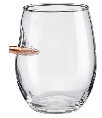 15OZ WINE GLASS WITH .308 BULLET