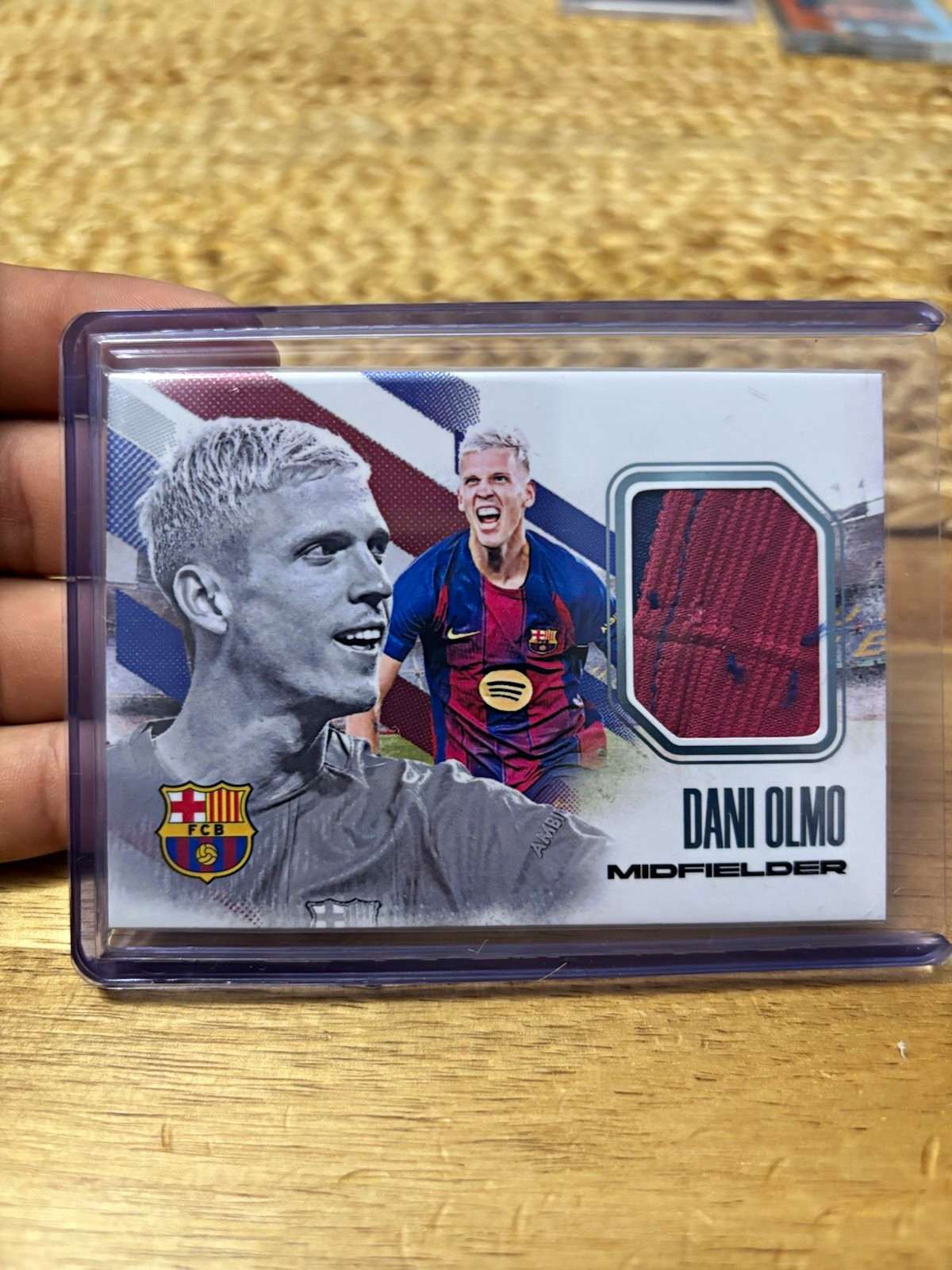 Futera 2025 Dani Olmo FC Barcelona Relic Memorabilia Card BMI2 09/09
