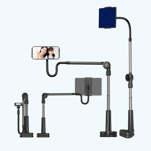 Mobile Phone Holder Bed Stand Adjustable for Desk Overhead Mount Recording - Photo 8 sur 11