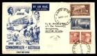Mayfairstamps Australia FDC 1951 mixed franking commonwealth 50th anniversary Fi