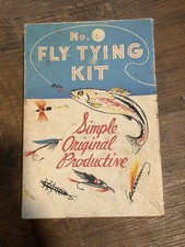 Vintage Fly Tying Kit #4 Box Only Fishing Trout Bass Rod Reel 