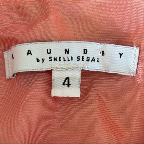 Laundry by Shelli segal pink yellow cotton candy silk halter dress Y2K vtg sz 4 - Picture 6 of 9