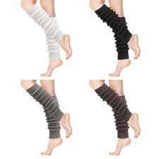 Women Ballet Leg Warmers 80s Cable Knit Long Extra Soft Yoga Dance Socks