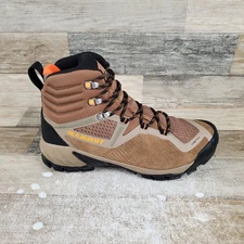 Mammut Sapuen High GTX Women Shoes Sz 9.5 Hiking Dark Sand Black Lace Up Sneaker