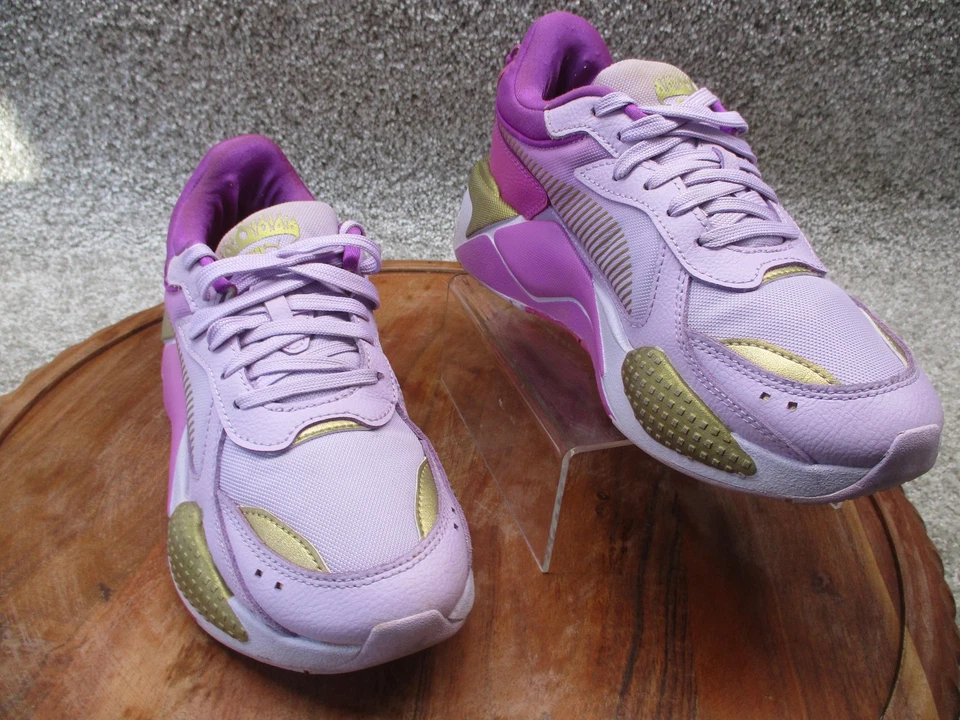 Zapatos para mujer Puma RS-X talla 7,5 púrpura rosa dorado sistema para correr zapatillas Foto 2 de 4