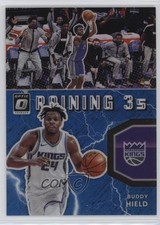 2021-22 Panini Donruss Optic Raining 3s Blue Prizm 10/49 Buddy Hield #7 uk2