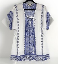 Show Me Your Mumu Peta Tunic Womens Tie Dye Blue Swim Cover Up Top Size Medium