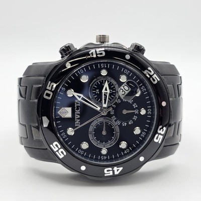 PLEASE READ Invicta 0076 Pro Diver SCUBA 48mm Men's Watch MISSING CROWN* SMALL*
