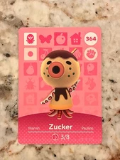 A ZUCKER #364 SUPER SPECIAL! Animal Crossing Amiibo Authentic Nintendo Mint Card