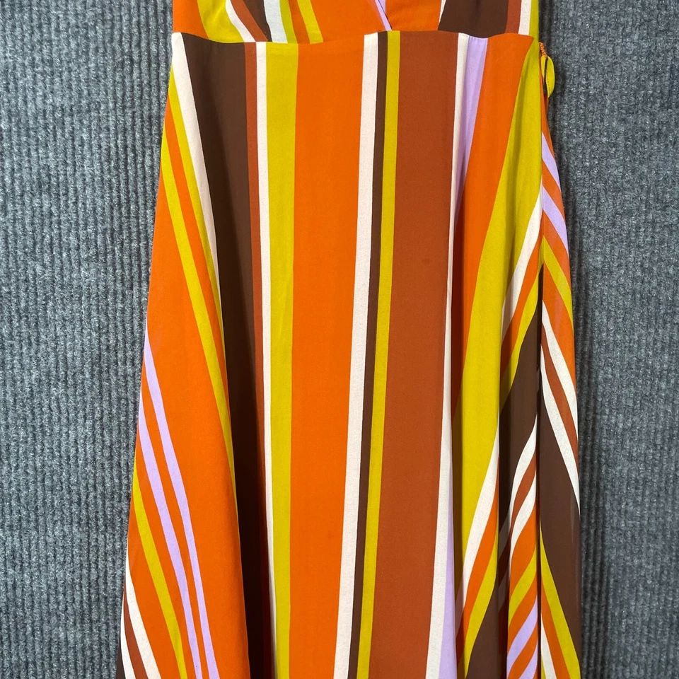 Vestido Forever 21 Contemporáneo Mujer Pequeño Naranja Maxi Largo Cremallera Forrado en Playa Foto 3 de 4