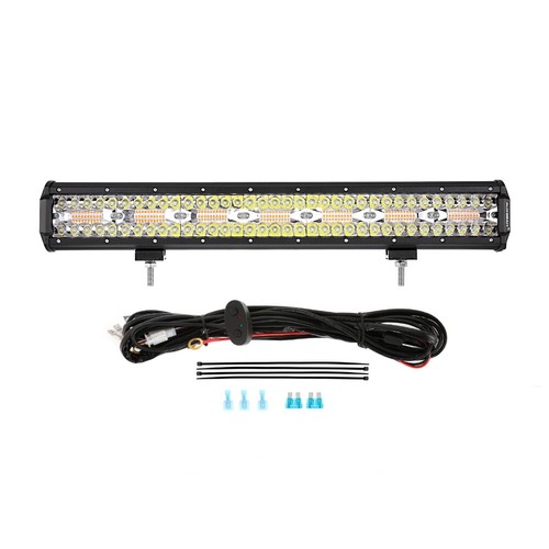AUXBEAM 20" 420W LED Barra de Luz de Trabajo Luz de Conducción Todoterreno Punto para Jeep Wrangler - Imagen 11 de 12