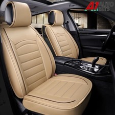 Deluxe Beige PU Leder Vordere Weiche Autositzbezüge Für Fiat Seat Volvo