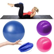 1/2pc Mini Exercise 9 Inch Small Gym Ball with Inflatable Straw for Yoga Pilates