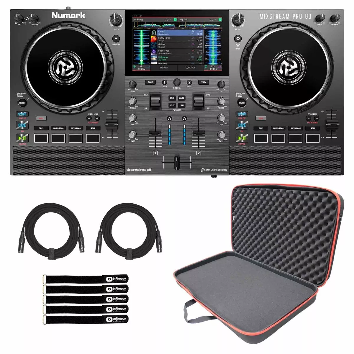 Numark MIXSTREAM PRO GO Battery Powered Streaming DJ Controller w Case