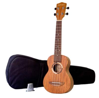 Del Mar SOLID-TOP MAHOGANY SOPRANO UKULELE + Padded Case, Humidifier! - Matte