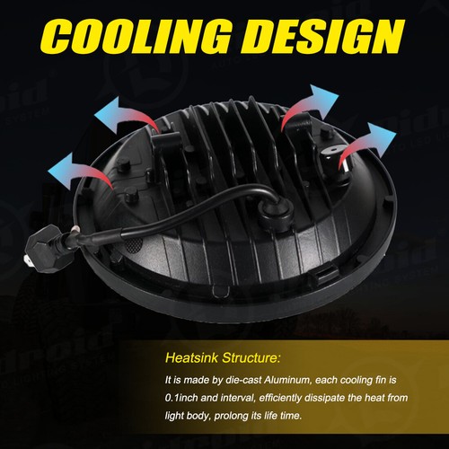 2PCS 7" LED Headlights For Hummer Humvee m998 LMTV BMY M1045 M1078 M925 M35a2-2 - Bild 9 von 14