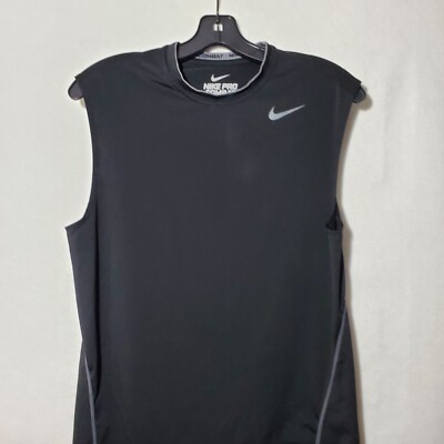 Nike Pro Combat Tank Top Shirt Men's Medium Black Dri-Fit