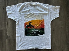 Vintage 1980's End of the Trail Indian Painting T-Shirt Screen Stars Size Large