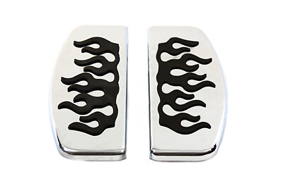 Driver Footboard Set with Flame Design for Harley Davidson by V