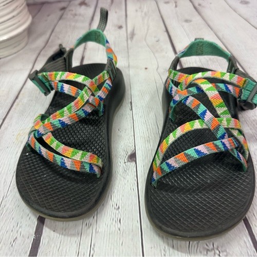 chaco bright geometric design strappy Sandals outdoor gorpcore sz kids 2 - Picture 2 of 6