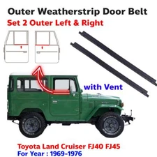 For Land Cruiser BJ FJ40 LV 1969-76 Weatherstrip Door Belt Rubber Outer Pair Z09