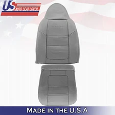 2001 Ford F250 F350 Lariat Driver Top & Bottom Perforated Leather Covers Gray