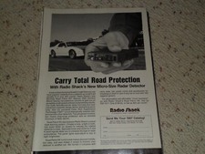 1986 RADIO SHACK RADAR DECTECTOR AD / ARTICLE