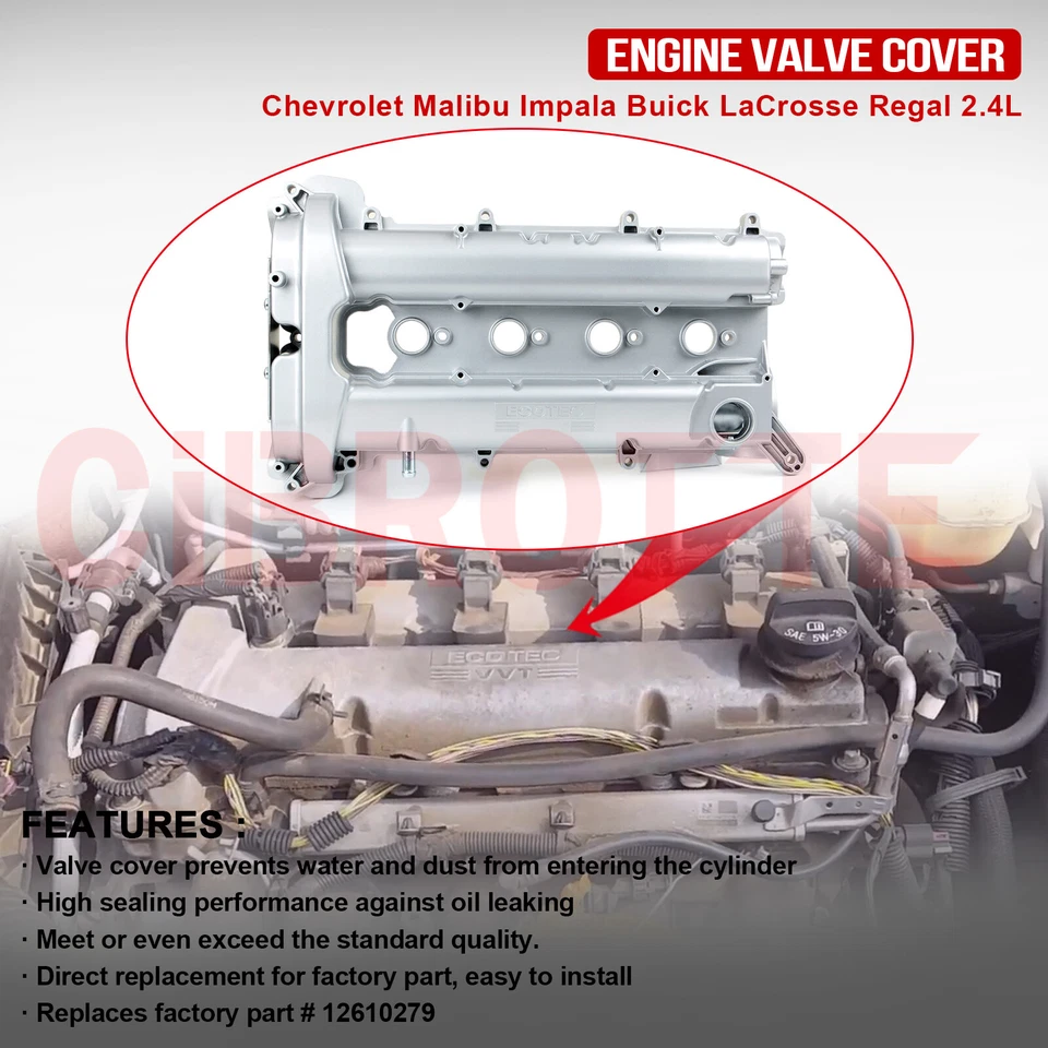 Cubierta de válvula para Chevy Equinox Malibu Impala 2010-17 Buick Regal Verano LaCrosse Foto 2 de 4