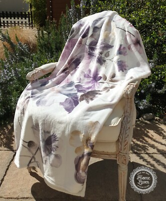 Kuscheldecke Tagesdecke Decke Blumen 130 x 180 Plaid Landhaus Shabby Clayre 094