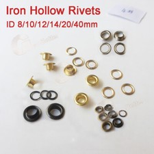 Iron Eyelets Hollow Rivets Buckle Leather Craft DIY Grommets 8/10/12/14/20/40mm