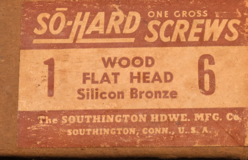 SILIKON BRONZE FLACHKOPF SCHLITZ HOLZSCHRAUBEN #6 x 1", 80+ STCK. NEW OLD STOCK