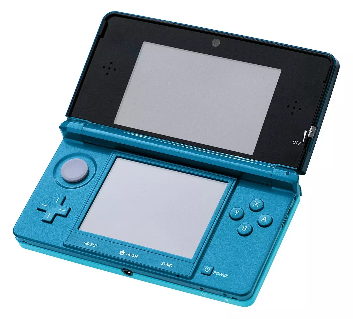 Nintendo Original 3DS Aqua Blue Handheld System Tested Works! 1