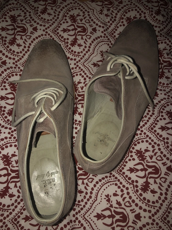 n.d.c. Sapatos sociais Oxford de couro feitos à mão com cadarço tamanho 6.5 EU37 bronzeado claro - Imagem 2 de 4