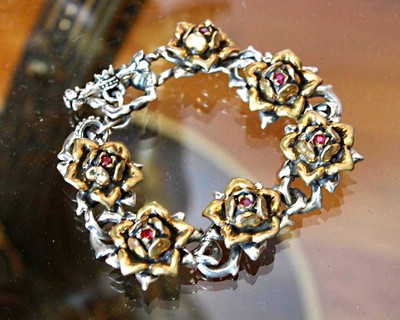 Imperial Rose link bracelet with rubies | eBay