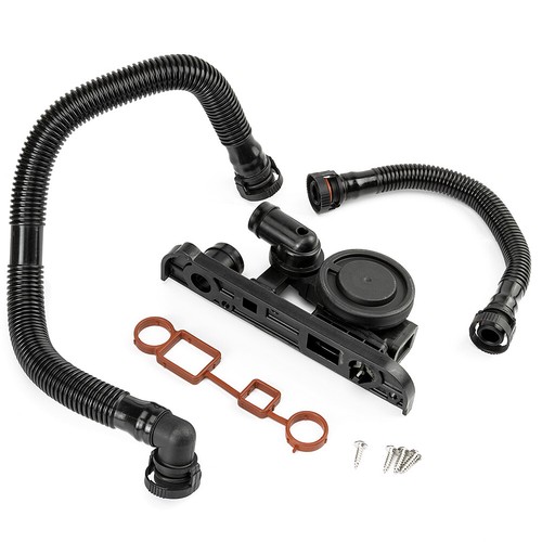 Crankcase Vent PCV Valve+Hose W/Screw Set For Audi A3 A4 VW Eos Passat 2.0T FSI - Picture 12 of 12