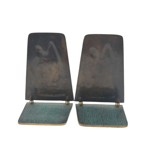 ISRAEL JEWISH JUDAICA BAR MITZVAH BRASS DESK BOOKENDS - Picture 2 of 8